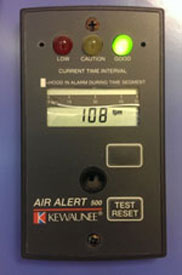 Kewaunee Air Alert 500 fume hood monitor
